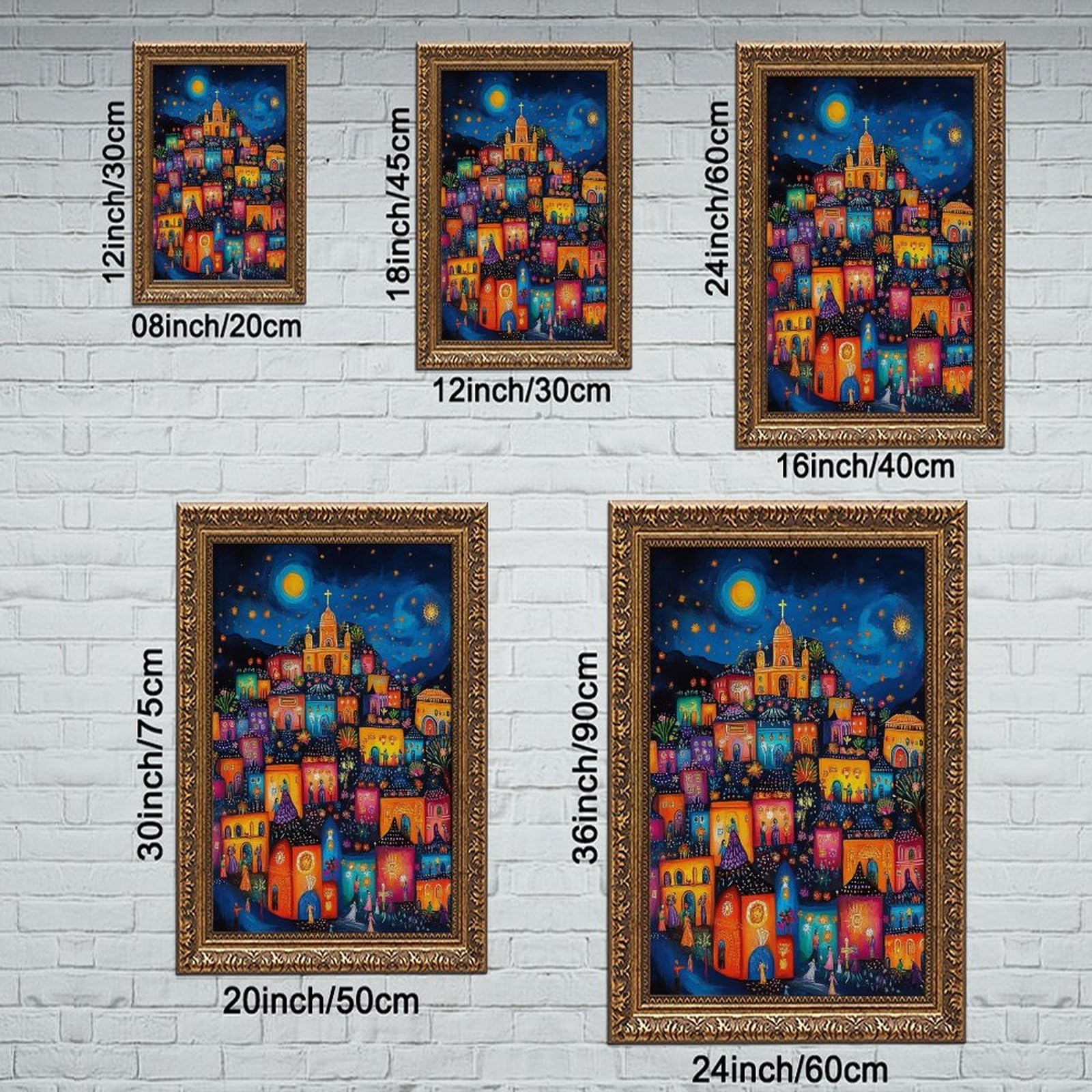 LXWNZE Noche De Rábanos Art_ Oaxaca Ravanello Festival Poster Tela Decorazione Camera da Letto Paesaggio Ufficio Camera Decorazione Regalo 40,6 cm L X 61 cm W