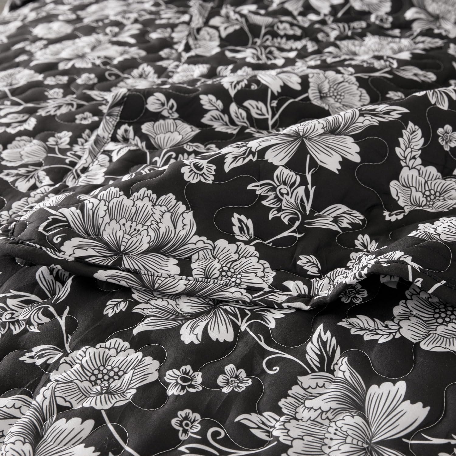 DURLENGEN Dark Grey Quilt Set California King Size 3Pcs, Modern Basket Weave Patter, Ultra Sofy Bedspread ＆ Coverlets, All Season Lightweight並行輸入