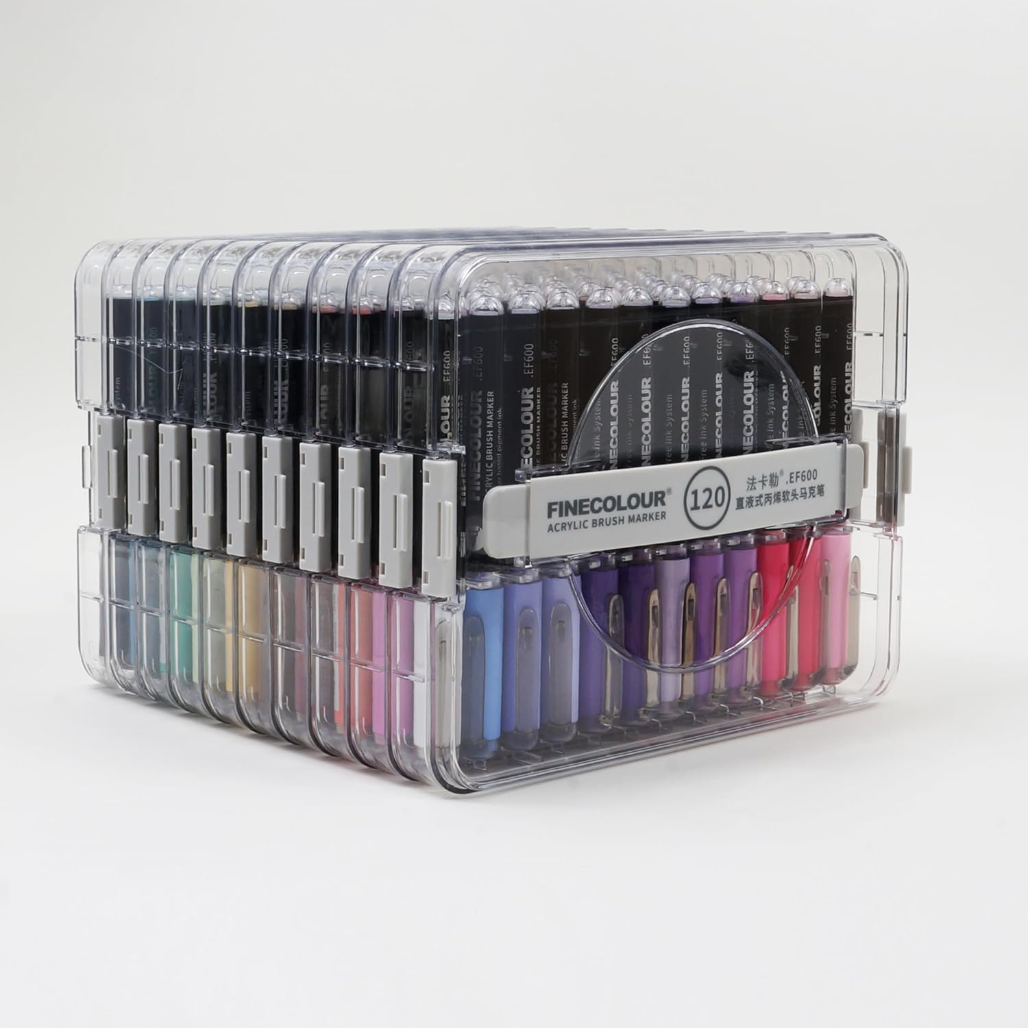 Soft Brush Tip Acrylic Markers Set, Paint Pens for Rock, Wood, Fabric, Canvas, Glass, Waterproof, Vibrant Colors for DIY Crafts and Art Projects (120 Colors)