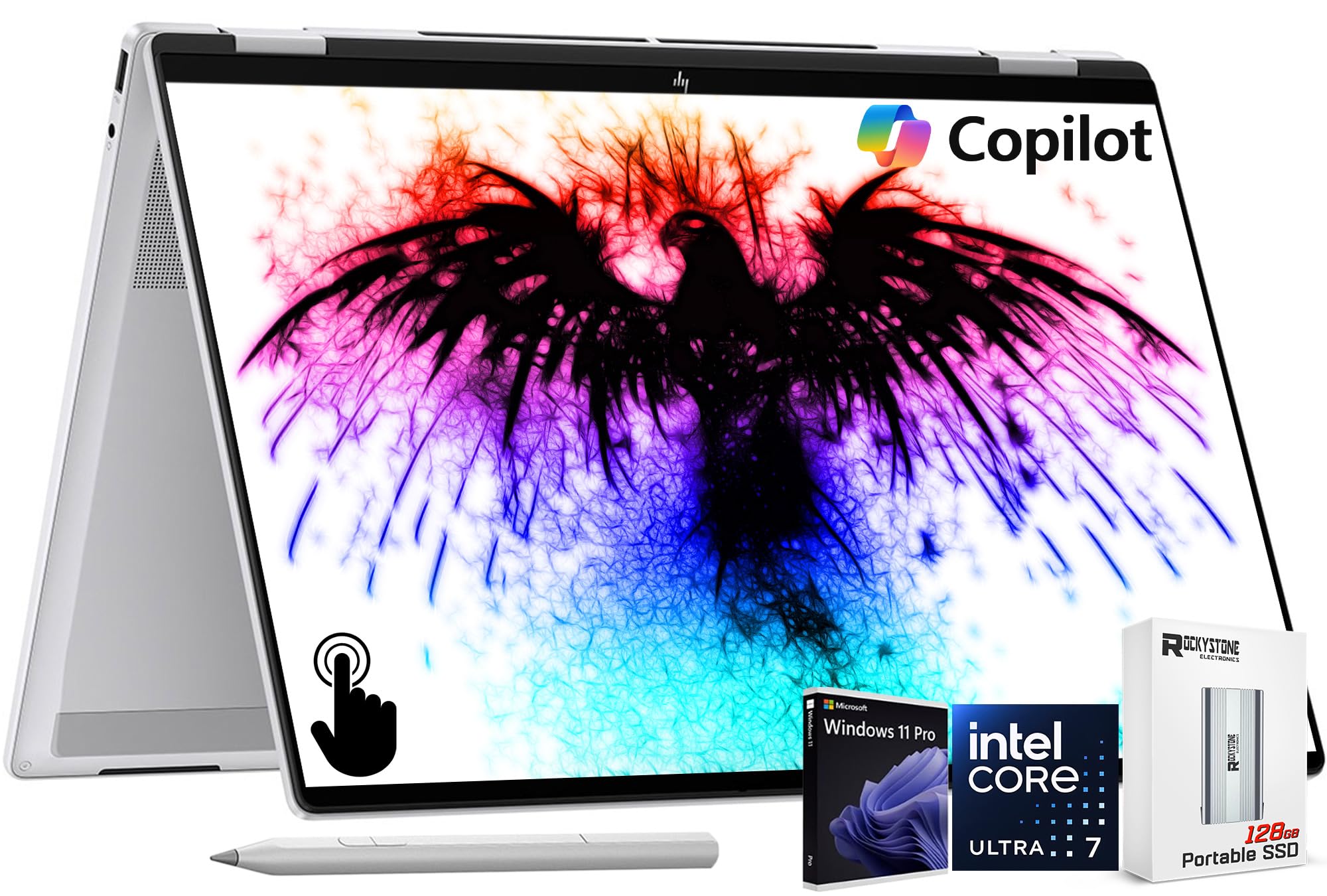 HP OmniBook 7 Flip 16" 2-in-1 Copilot+ AI PC Laptop, 3K OLED Touch, Intel Evo Platform 8-Core Ultra 7 258V(>Ultra 9 185H), WiFi 7, Backlit KB, W Pen &