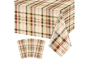 3-Pack Disposable Fall Tablecloth: Buffalo Checkered Plaid Covers for Any Occasion