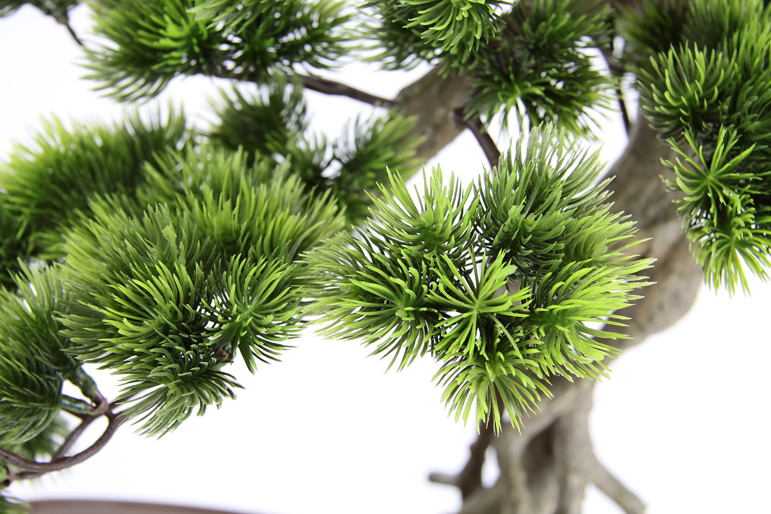 Bonsai Baum in Schale Kunstbonsai Kunstbaum Dekobaum künstlich Japanische Kunstpflanze Grünpflanze Dekobaum wie echt groß Deko Pflanze Pflanzendekoration Bonsaischale exotische Bäume Zen Garten, Groß