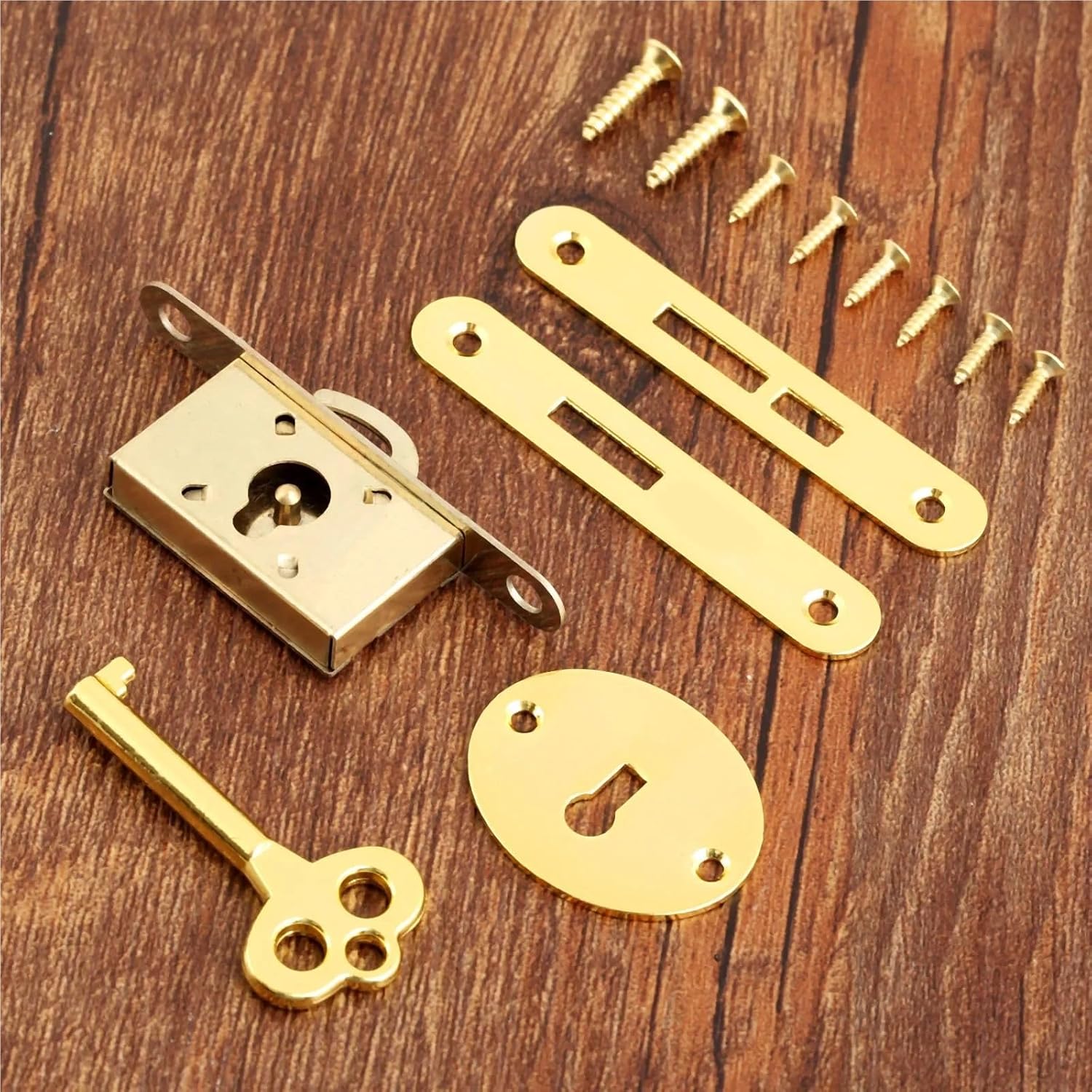 Gold Classical Lock Drawer Cabinet Wardrobe Cupboard Door Zinc Alloy Antique Furniture Counter Locks with Key