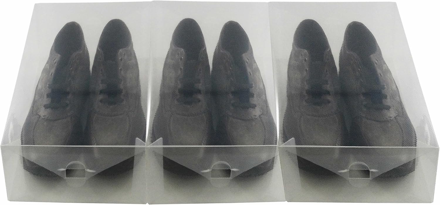 scatola di scarpe trasparenti per uomini