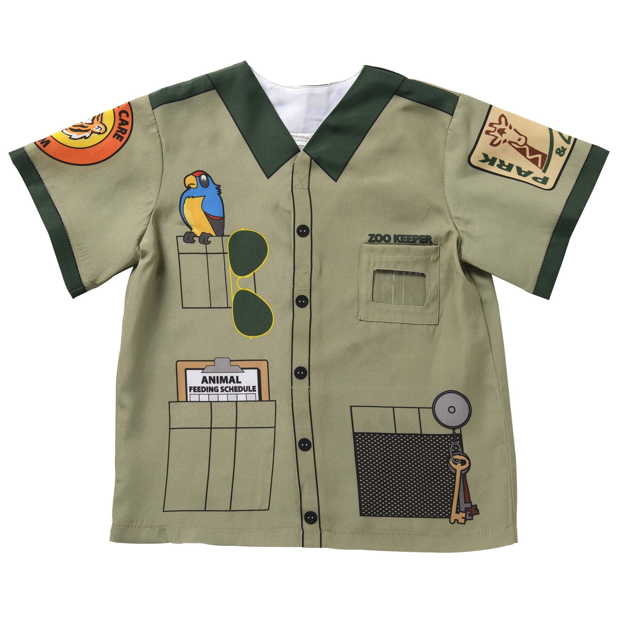 Aeromax My 1st Career Gear Zoo Keeper Top Green, One Size