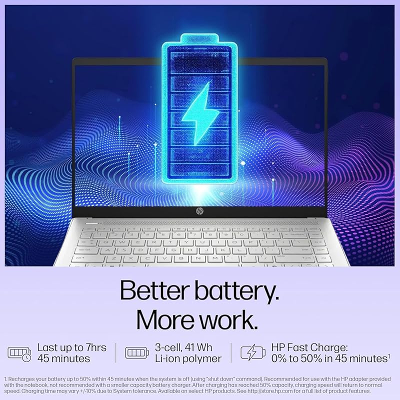 HP Ultrabook Laptop • Microsoft 365 One Year • 8GB RAM • Intel Core • Sleek and Slim Design • Windows 11 Home • 64GB SSD • no Mouse • White | Everyday Essential and High Performance Laptop image 5