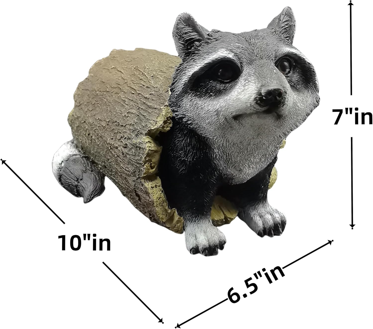 coolboy Outdoor Raccoon Statue Garden Decoration,Cute Raccoon Sculpture Art Interior Office Home Décor,Resin Animal Figurine Art Decoration for Garden Yard Lawn