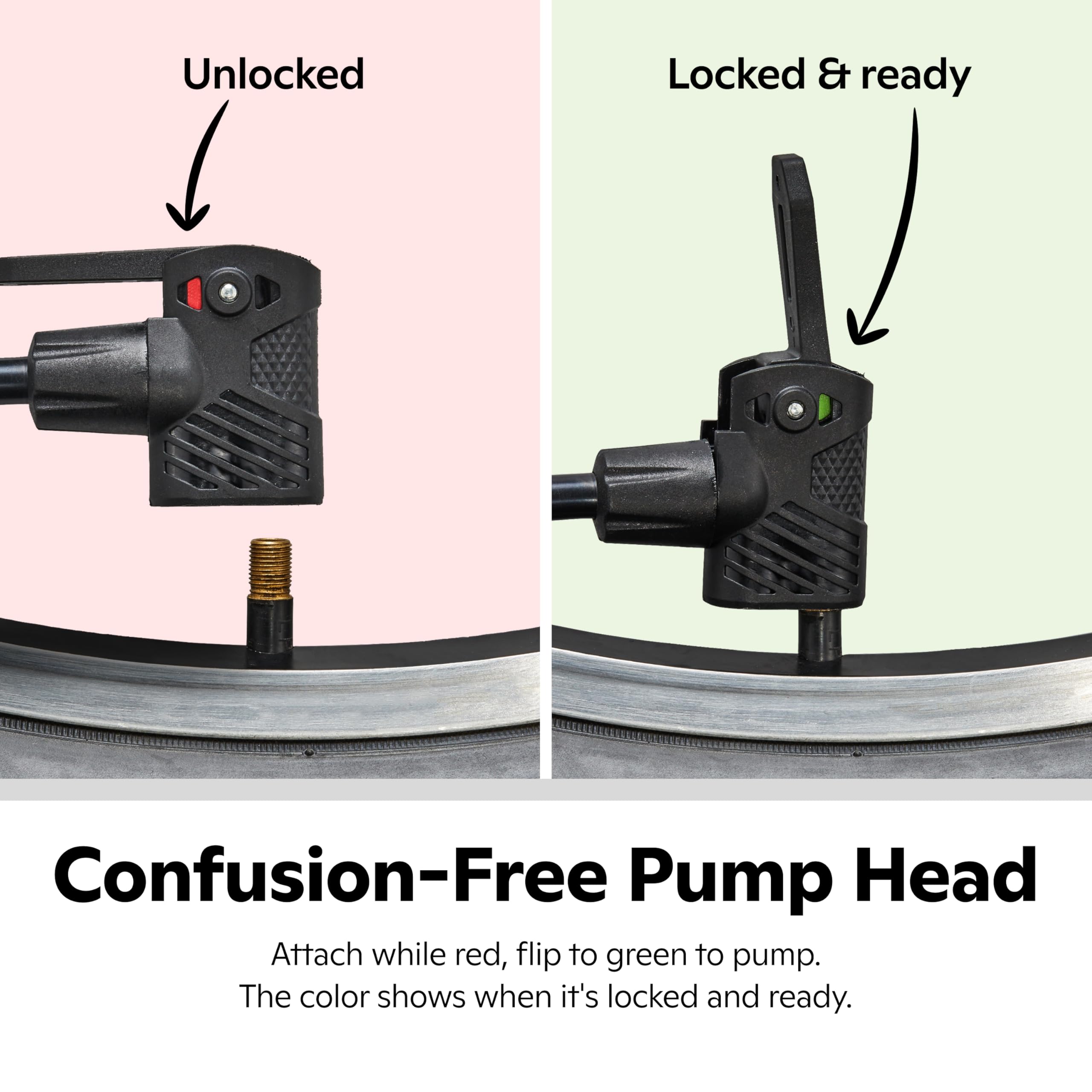 Schwinn Air Center Series or Basic Floor Pump, for a Range of Bikes, 100, 120 or 160 PSI, Soft Grip Handle, Dual Head for Schrader and Presta Valves, Manual Air Pump