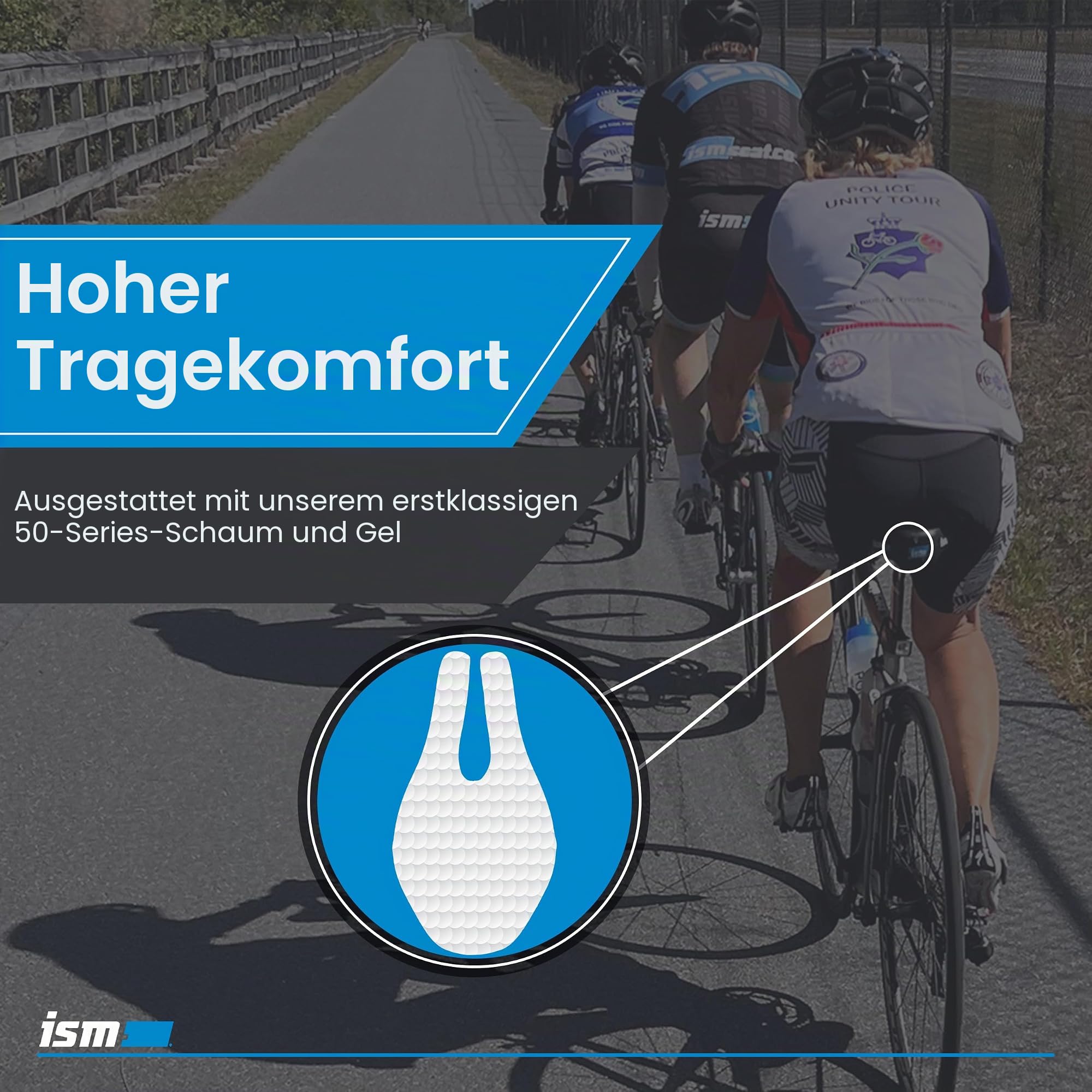 ISM PR Series Noseless Fahrradsattel Anatomische Entlastung Fahrradsattel für Hybridfahrräder, Zeitfahrräder, Rennräder und Mountainbikes - Keine Nase Fahrradsattel für Reduzierte Taubheit und