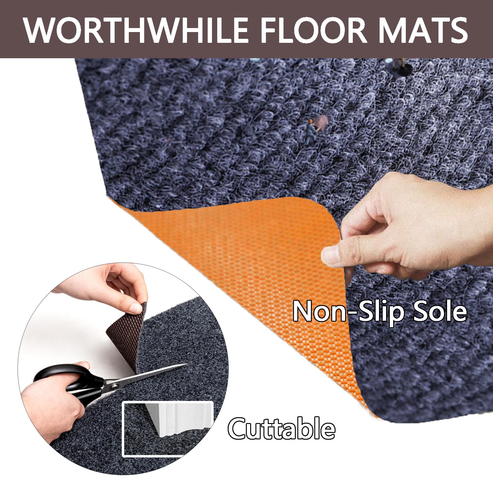 Tappetino per sedia da scrivania, resistente, antigraffio, protezione per sedia da ufficio, nero, 120 x 150 cm, ideale per pavimenti in legno e laminato, superficie antiscivolo