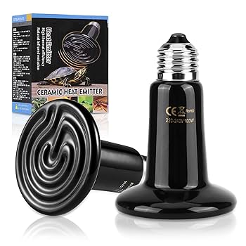 Bonlux 100W Reptile Heat Lamp, Ceramic Emitter, No Light