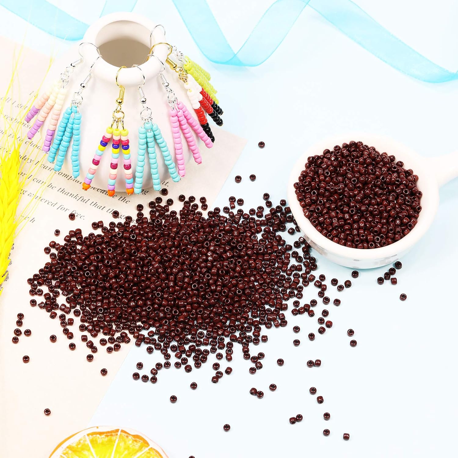Bala&Fillic Size 3mm Coffe Color Seed Beads 4000pcs/100 Grams - Image 3