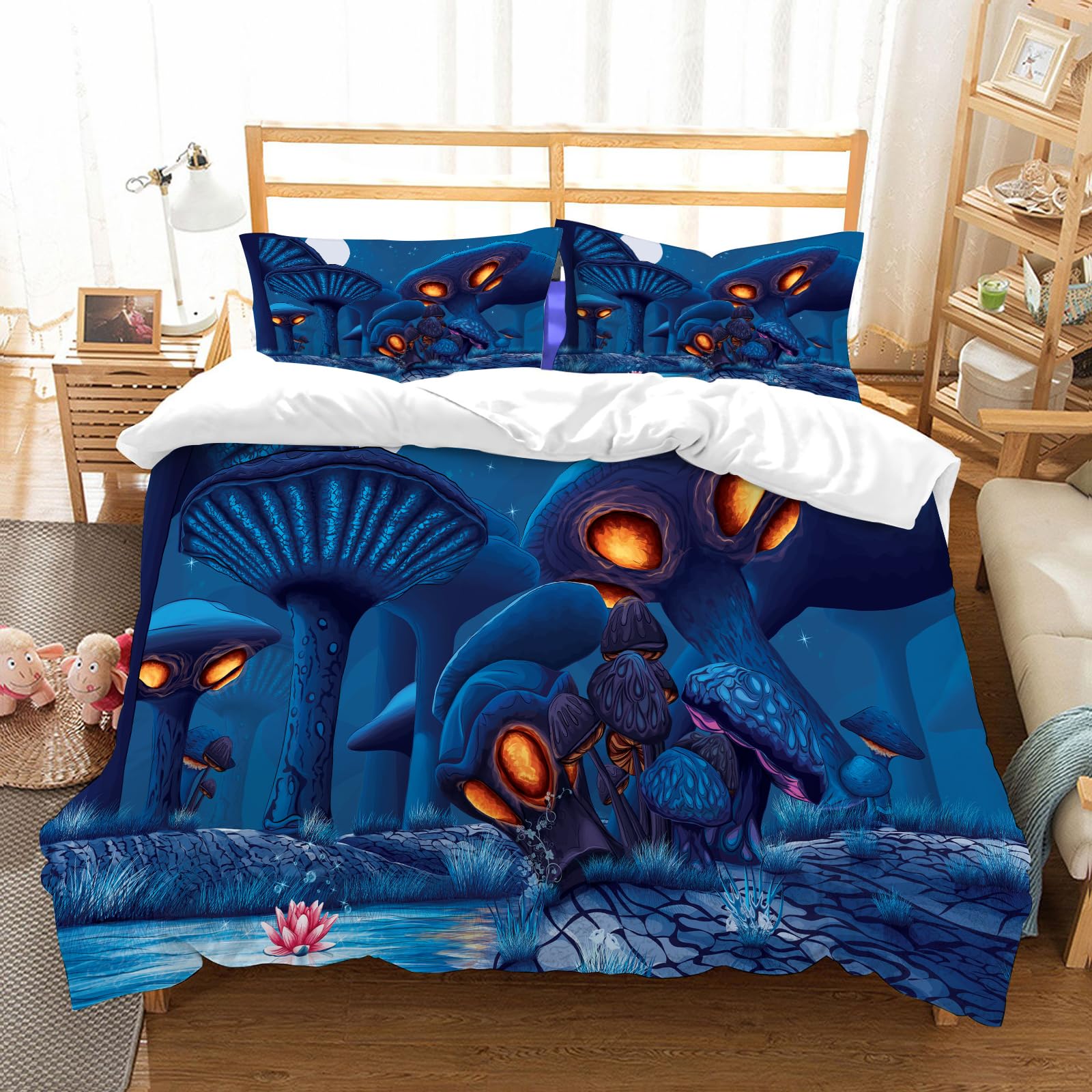 Linge de lit féerique forêt nocturne et lac pour créer un cocon magique dans votre chambre