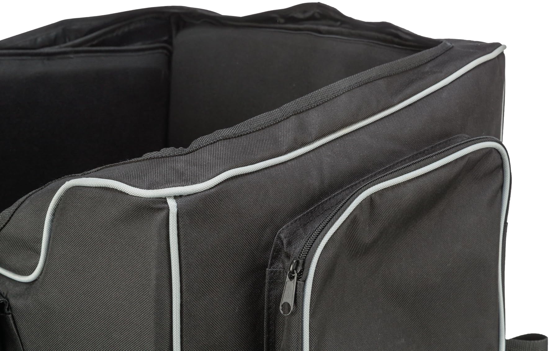 TRIXIE Silla de Coche para Perros – Plegable – Teddy Plush – hasta 10 kg | Asiento acolchado con agarre seguro en el coche, plegable con bolsillos exteriores, cómodo para el perro