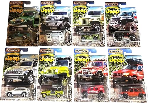 Miniatura 3 de 2016 Matchbox Jeep Edición Aniversario Jeep Juego de 8 autos.