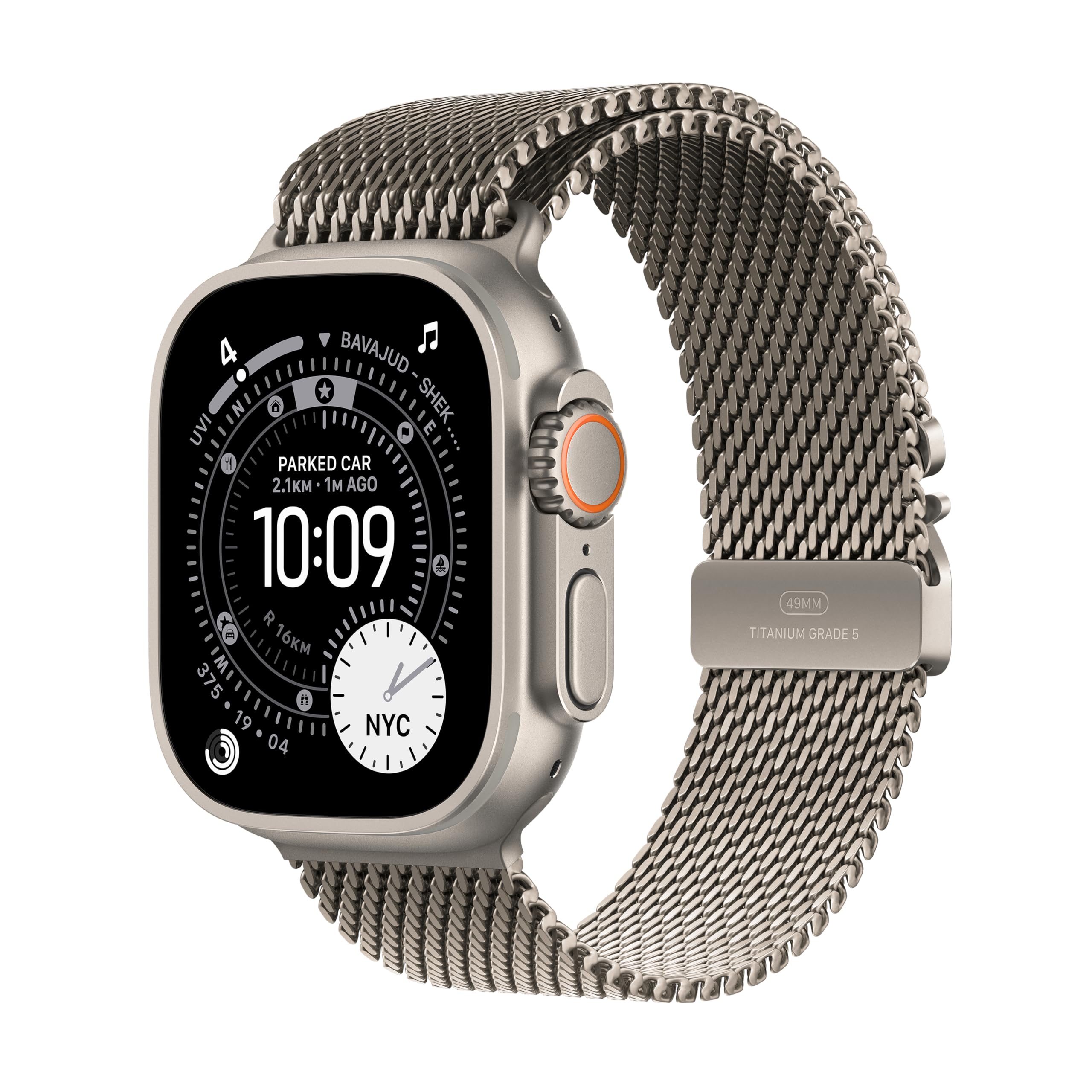 Apple Watch Ultra 3 GPS + Cellular 49mm Natural Titanium Case with Natural Titanium Milanese Loop - Small-picture-31