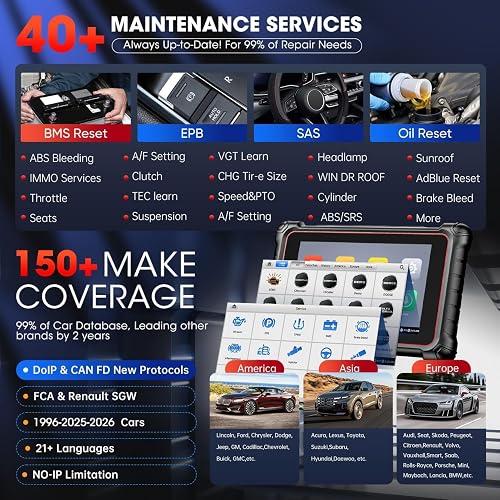 Autel MaxiCOM MK900BT OBD2 Valise Diagnostic Auto, 2026 MK900-BT Mise à Niveau du MK900 MK808S MK808BT MX808S, Bidirectionnel Scanner comme MP900 MX900, 3000+ Tests Actif, 40+ Services, Tous Sys, OS11 - 5