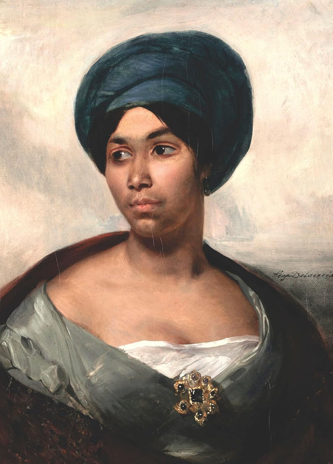 Young African Lady Rice Paper, 11.5 x 16 inch (1pc) - Mulberry Paper for Decoupage Furniture Print Crafts