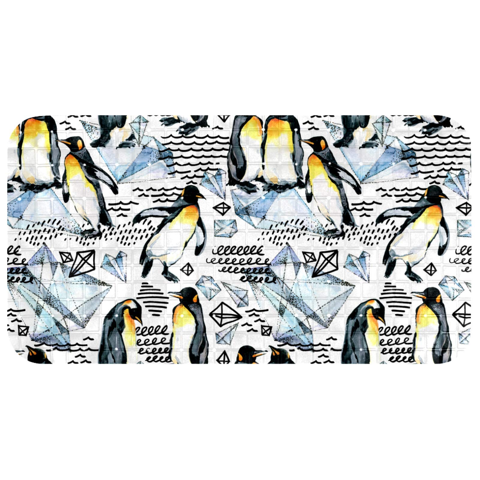 Alfombrillas de baño infantiles Bennigiry con pingüinos para una ducha divertida y segura