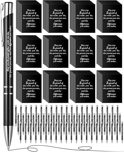 Miniatura 7 de Patelai Juego de 24 regalos de agradecimiento para hombres, bloc de notas inspirador y bolígrafo, regalos de agradecimiento para empleados,