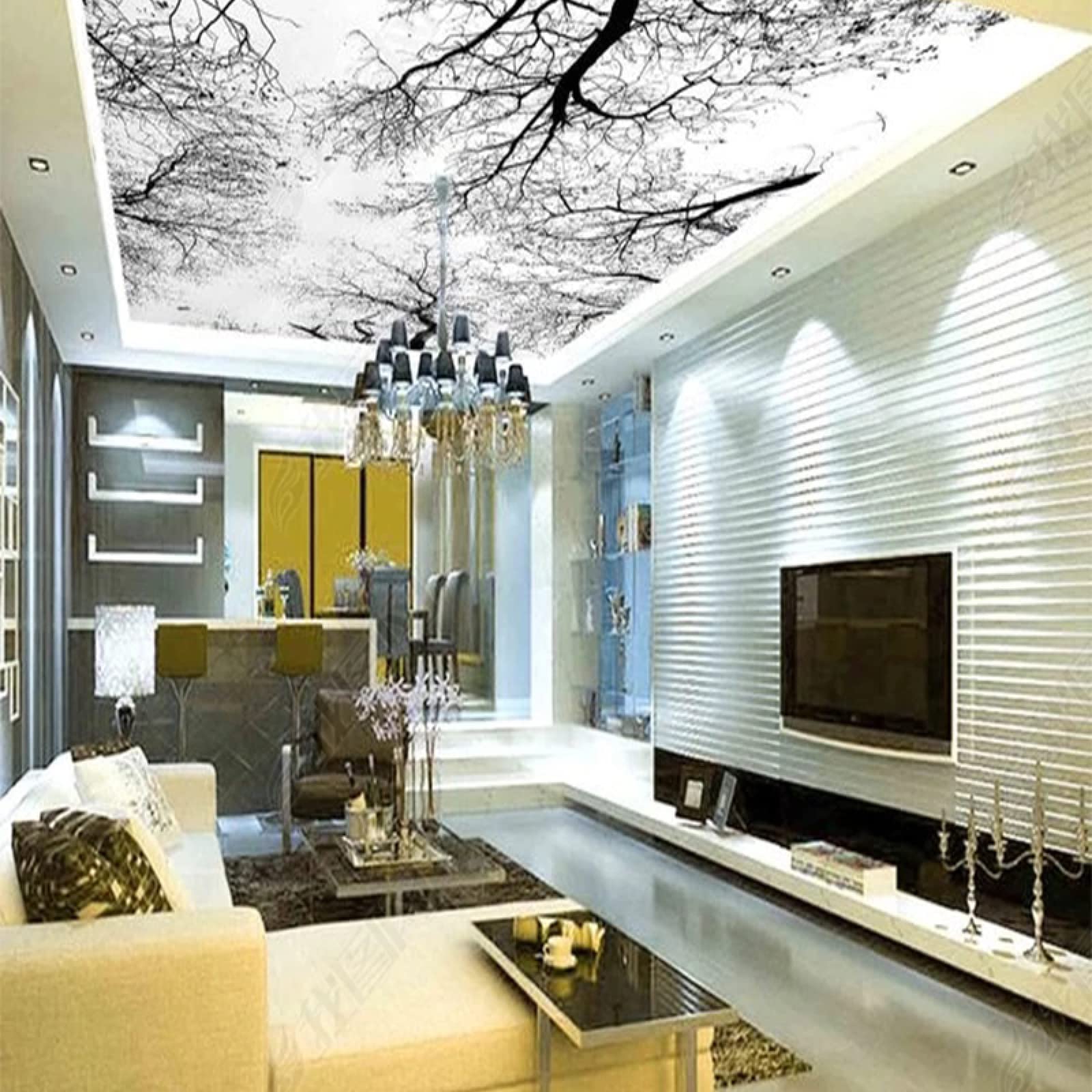 Carta Da Parati 3D Rami Di Alberi In Bianco E Nero Carta Da Parati Camera Letto Moderna Fotomurali 3D Gigante Murale Decorazione
