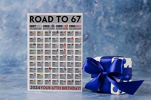Miniatura 2 de Tarjeta de cumpleaños número 67, tarjeta de hechos divertidos para niños de 67 años, tarjeta de felicitación de regalo de cumpleaños 67, tarjetas de