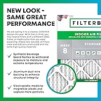 Vista 3 de Filterbuy 15x20x1 Air Filter MERV 8 Essential Dust & Allergy Defense (1-Pack), Electrostatic Pleated HVAC AC Furnace Filters Replacement, Made in