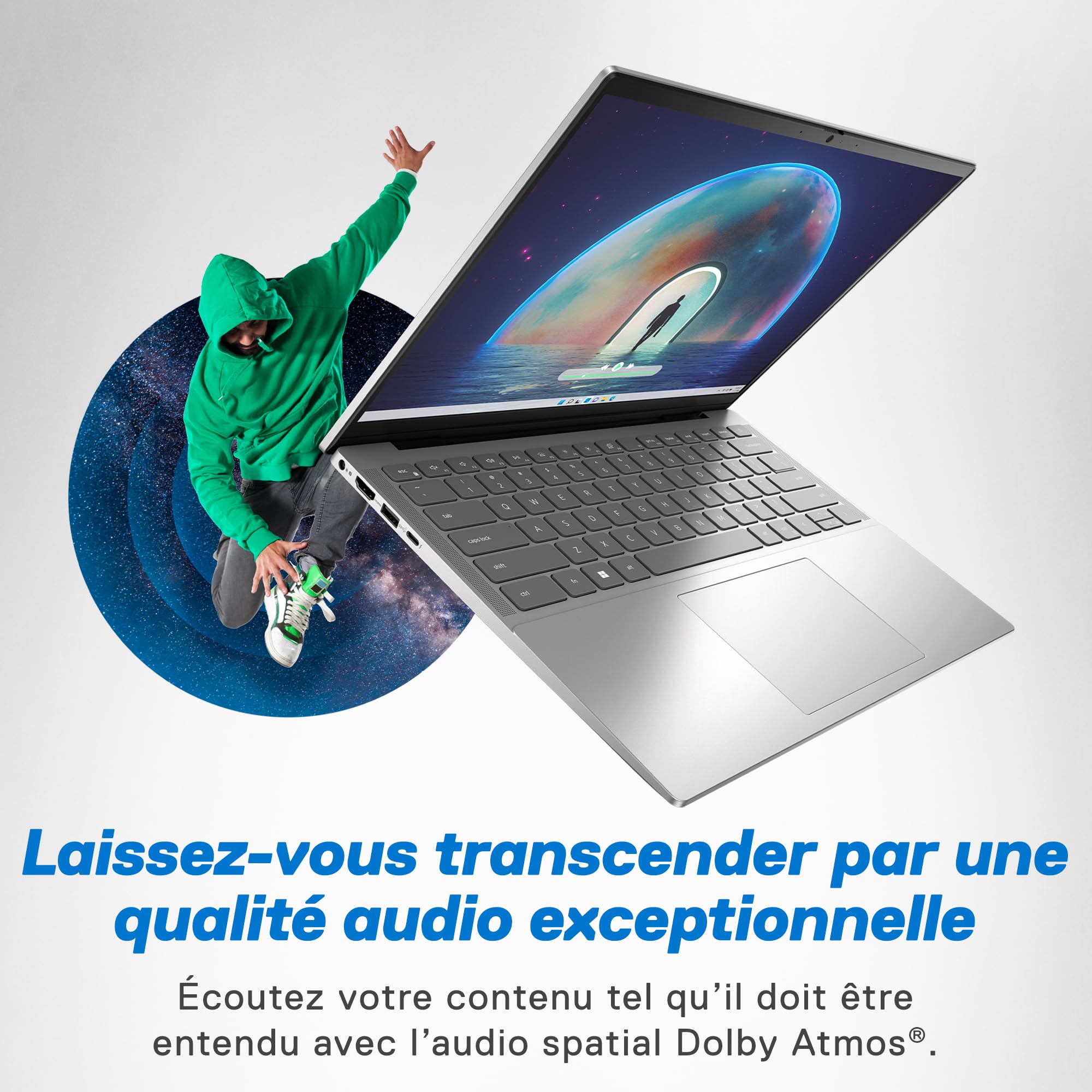 Dell Inspiron 14 5430 Ordinateur Portable, Processeur Intel Core i5-1335U, Écran 14" 16:10 FHD+, 8Go RAM, 512Go SSD, Graphique Intel Iris XE, Windows 11 Home, Platinium Silver