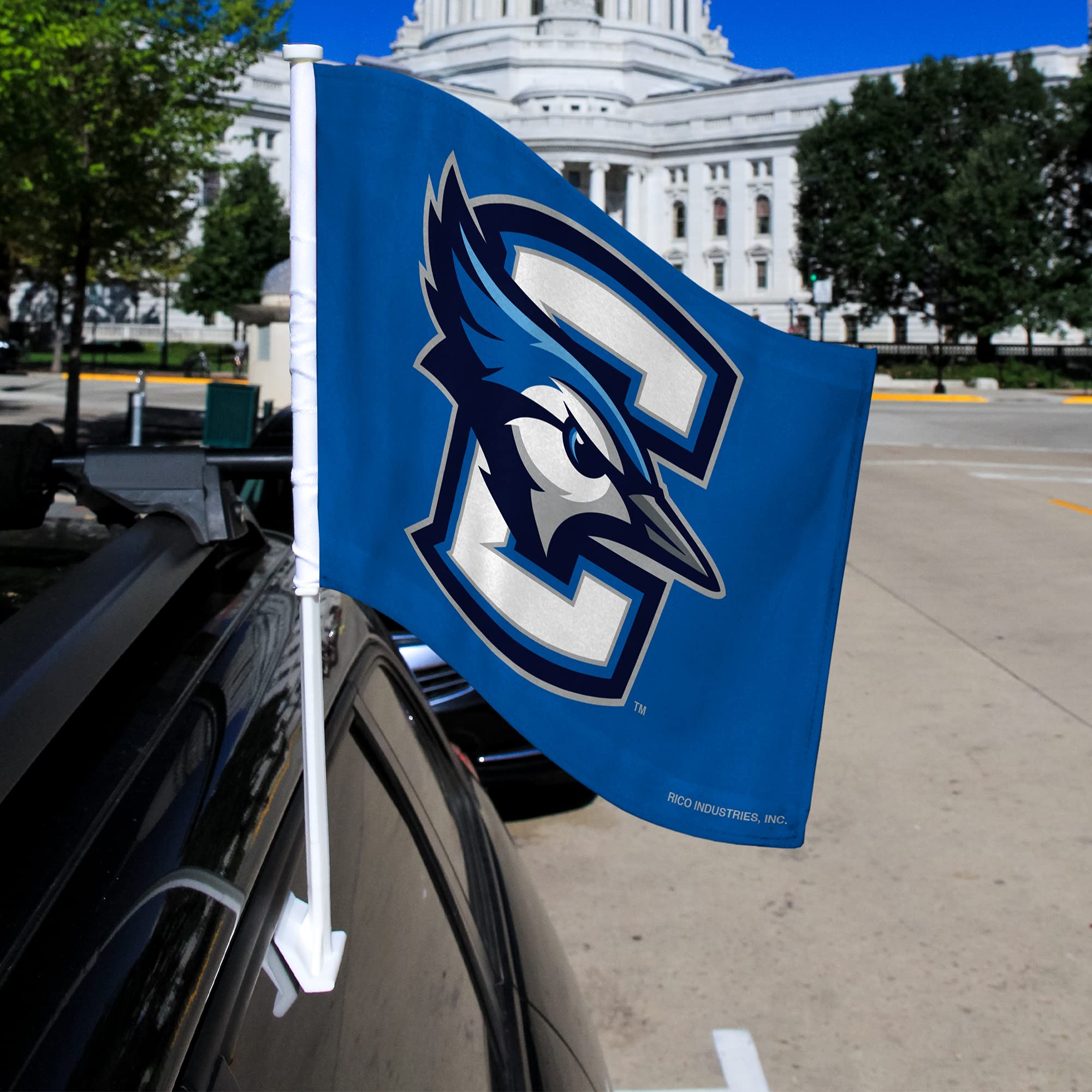 Rico Industries NCAA Rico Industries Creighton Bluejays Standard Double Sided Double Sided Car Flag - 16
