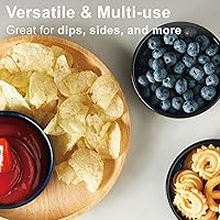 Vista 6 de ONEMORE Ramequines de 4 oz aptos para horno, ramequines de cerámica para crème brûlée, natillas, pudín, soufflé, platos ramequín azules poco