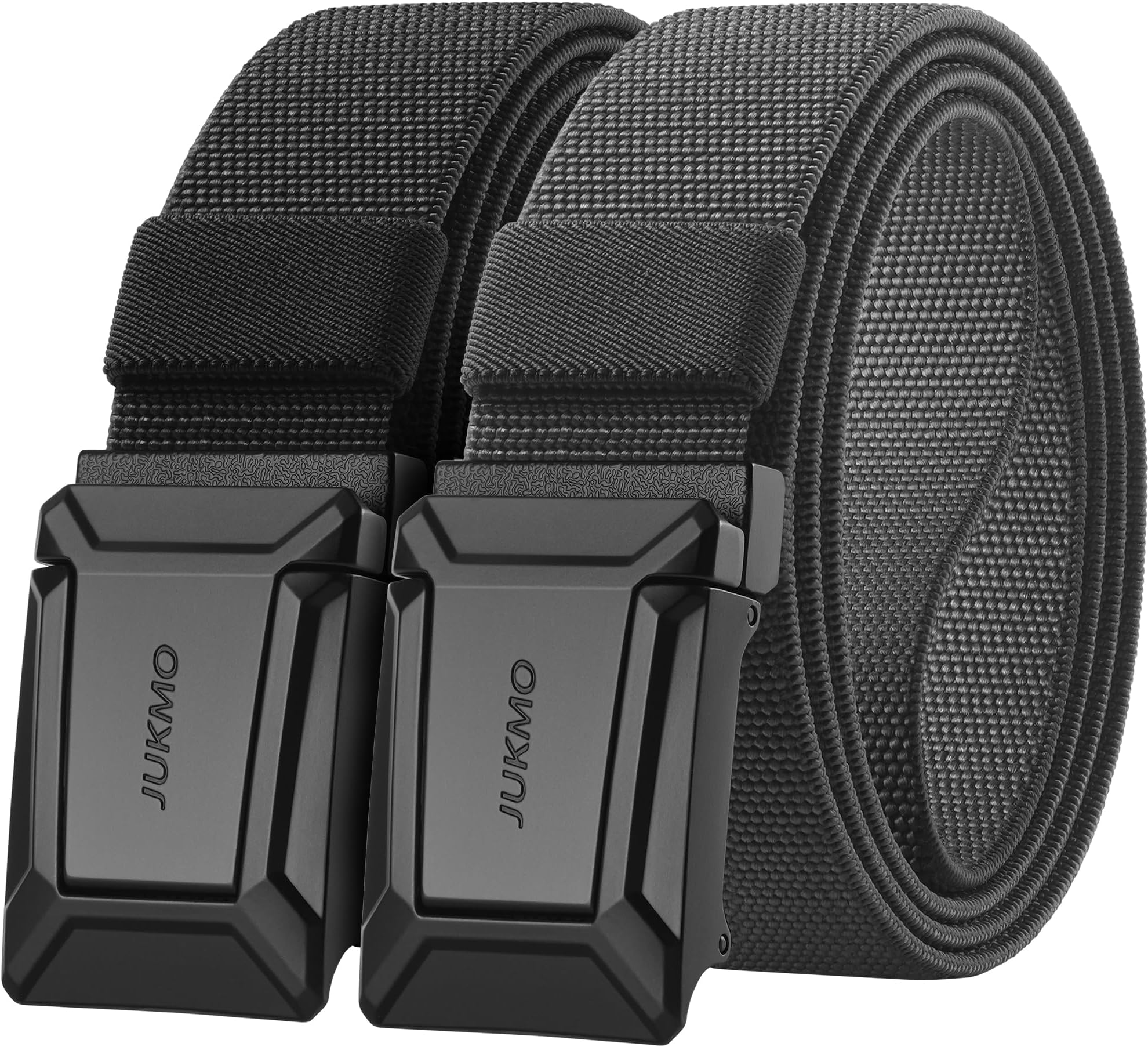 Stretch Tactical Belt for Men,2 Pack Military Work Rigger Hiking 1.5" Elastic Nylon Web Quick Release Belt in Gift Box