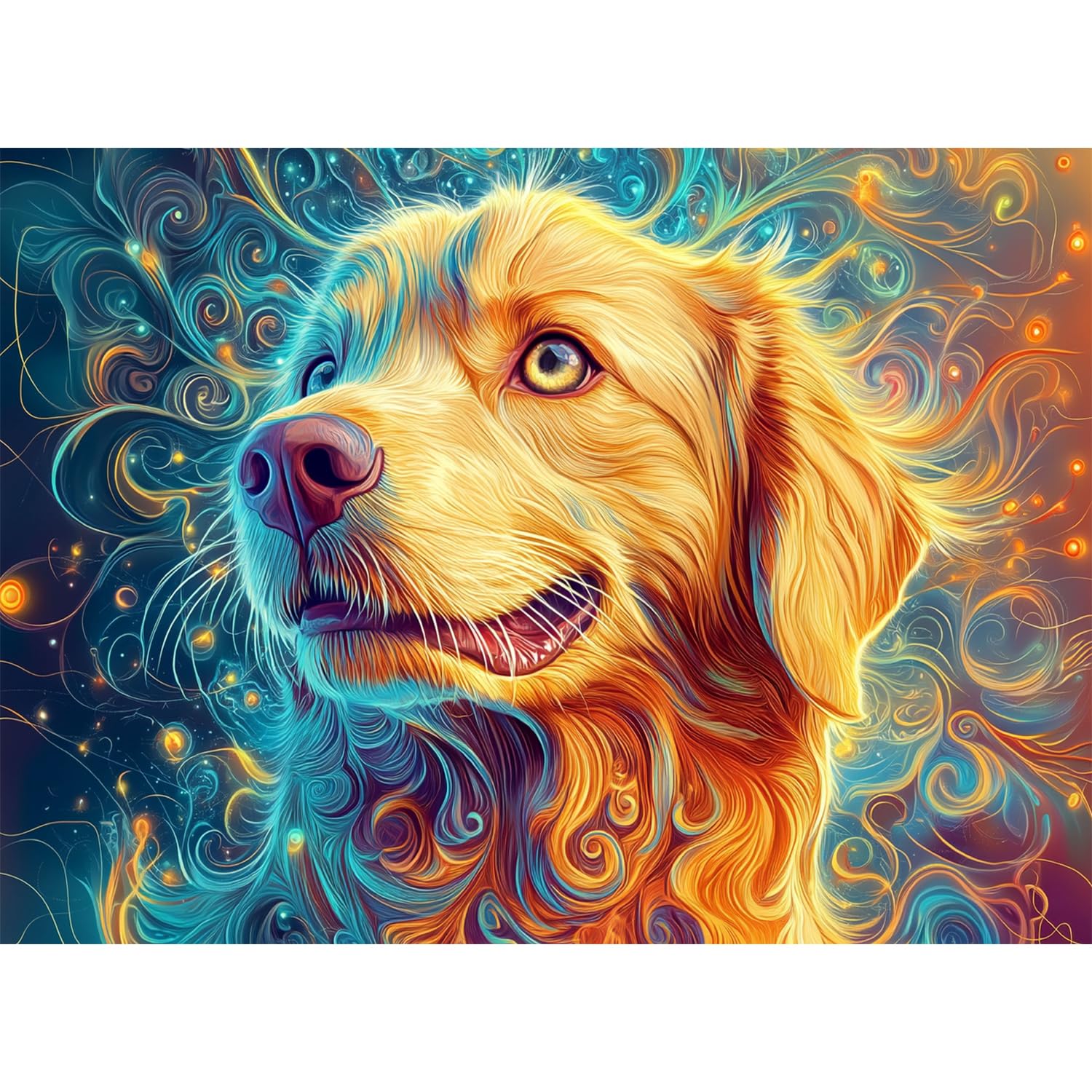 Yunlus Jigsaw Puzzles for Adults 1000 Pieces Golden Retriever Puzzles 1000pc Impossible Hard Difficult Challenging Puzzle for Teens Joyful Dog Jigsaw Puzzle 28 x 20 inch