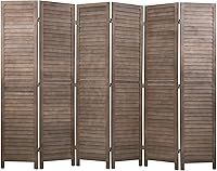 Vista 10 de Divisor de habitación de madera de 3 paneles de 4.3 pies de alto, divisor de pared de privacidad de 67.7 x 16.9 pulgadas, cada panel plegable