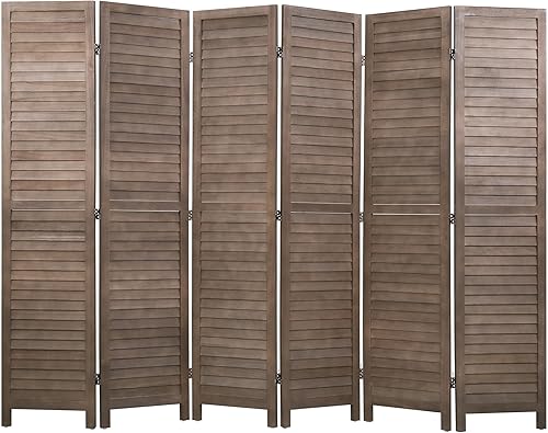 Miniatura 10 de Divisor de habitación de madera de 3 paneles de 4.3 pies de alto, divisor de pared de privacidad de 67.7 x 16.9 pulgadas, cada panel plegable de