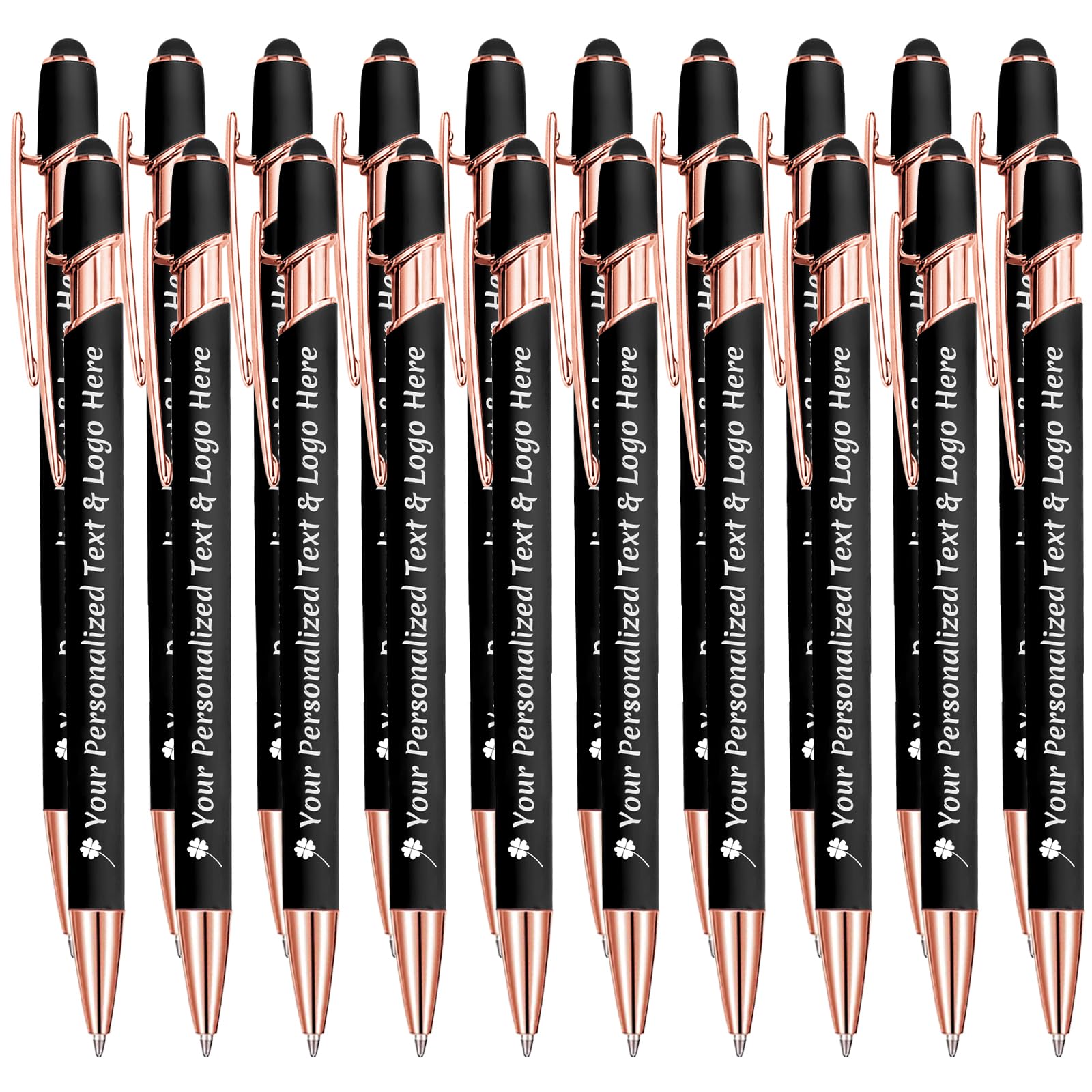 STREADVE Personalised Pen Add Your Own Logo Name Pens 20 Engraved  Customised Ballpoint Pen Writing Stylus Pen Custom Birthday Business Gift  Unique