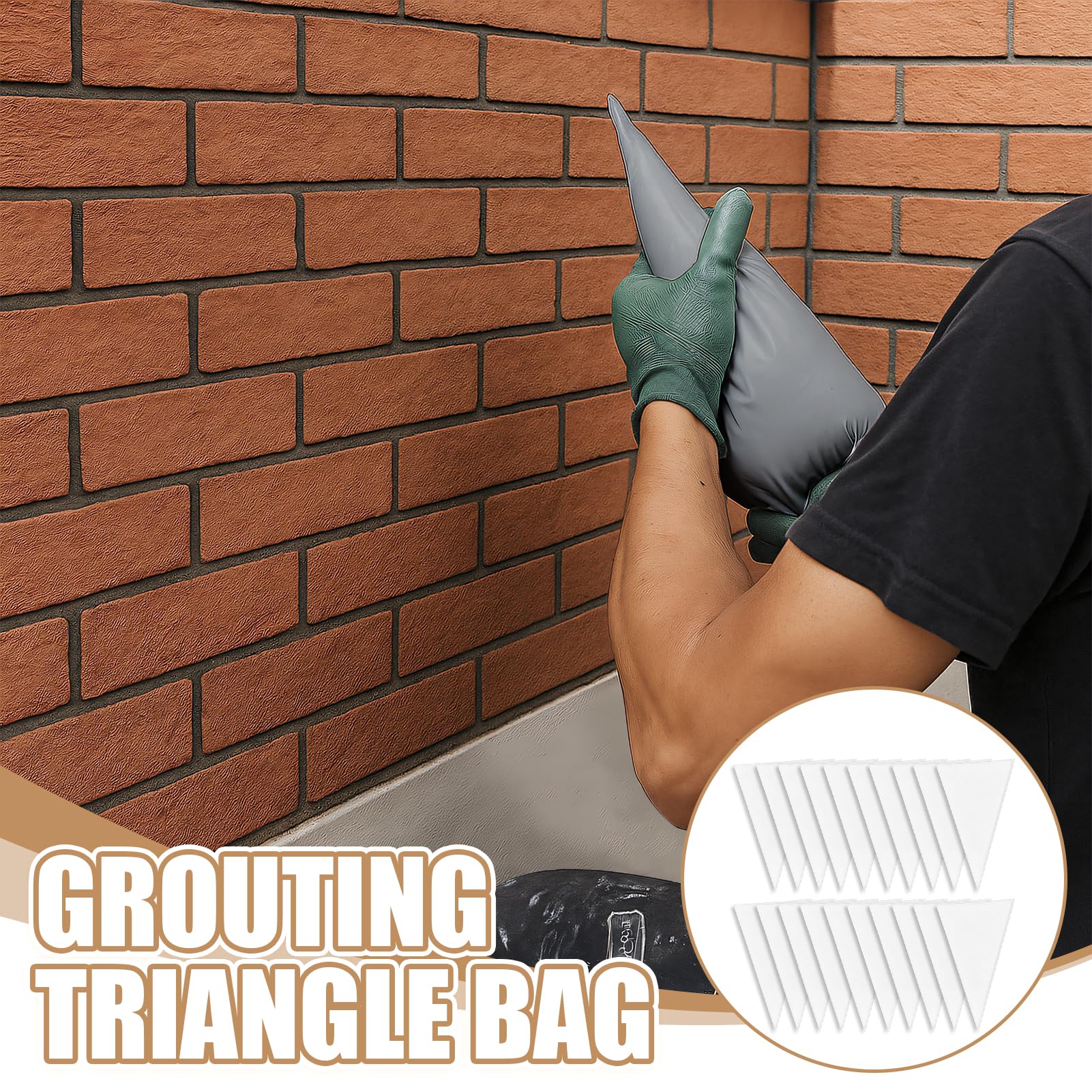 20 sacchetti per malta, À Jointer Professionnels, Sacs En Ciment Résistants Aux Déchirures, Sacs de Remplissage de Joints Durables, sacchetti per sigillatura in cemento antistrappo