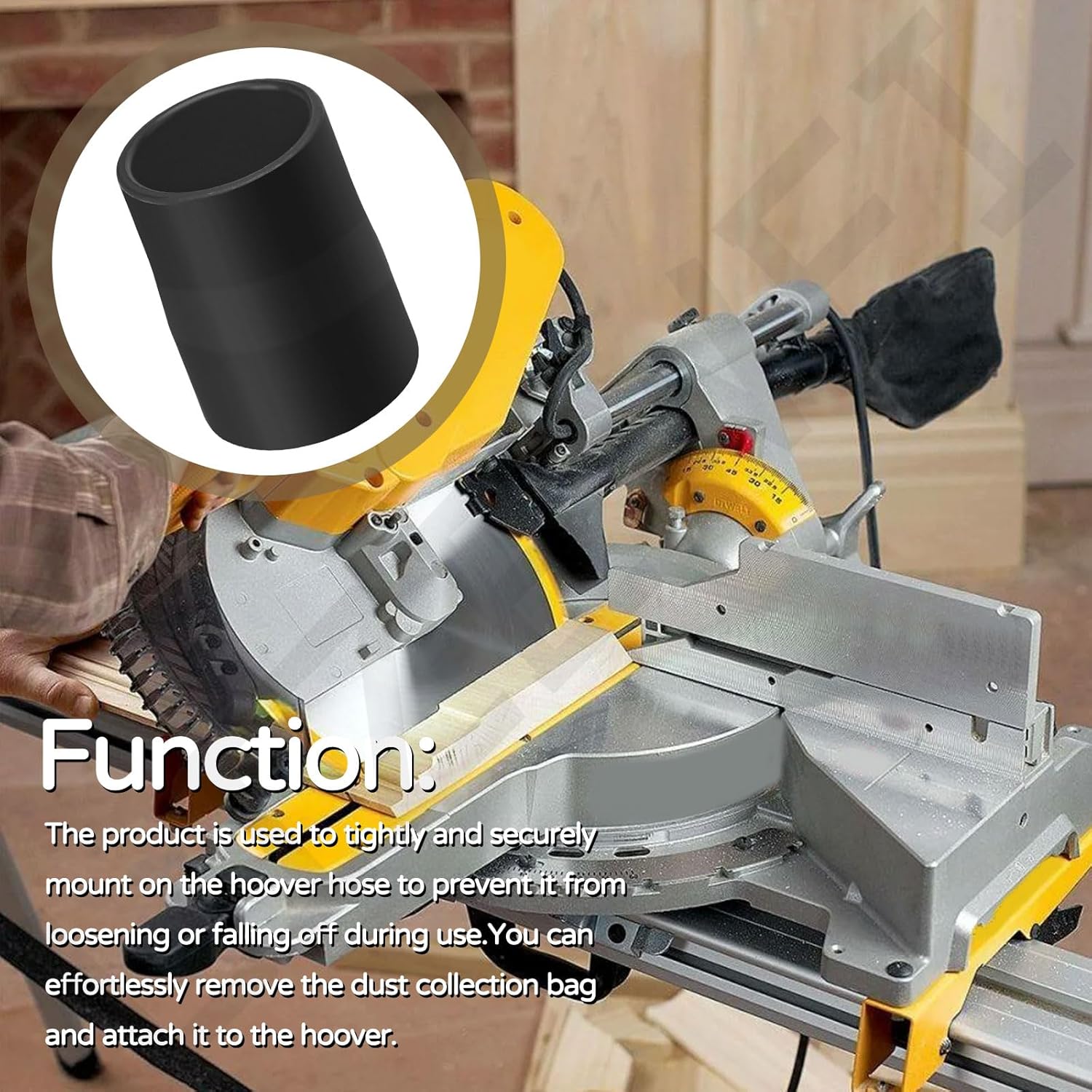 Miter Saw Vacuum Adapter (Fits 1-7/8”Vacuum Hose) / Dust Collection Chop Saw Construction Shop Vac Attachment for DeWalt DWS713 DW715 DWS715 DWS716 DWS779 DWS780 DHS790 Miter Saw Vacuum