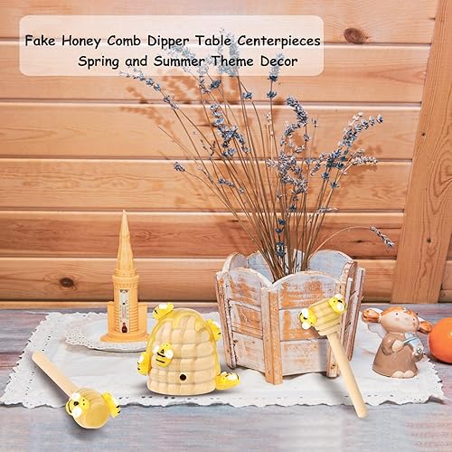 Miniatura 3 de Decoración de bandeja escalonada de primavera de abeja de miel, decoraciones de fiesta de abejorro, juego de decoración de colmena de granja de