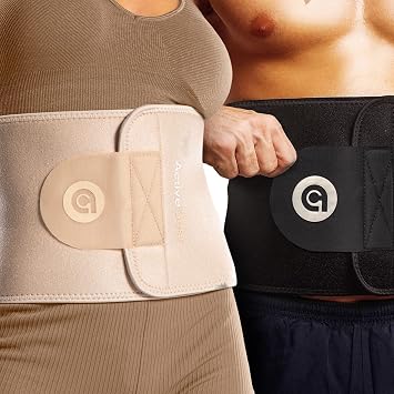 ActiveGear Waist Trimmer Belt Bundle for Men & Women Sweat Band Waist Trainer Belt for a Toned Look - Reinforced Trim and Double Velcro Silver & Latte, Large 9 x 46
