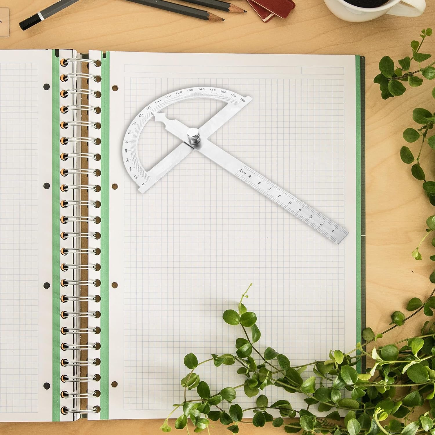 Stainless Steel Hollow Angle Protractor 180° Semi-circle 120×150mm Carpenter Protractor Angle Gauge for Woodworking Drawing and Construction