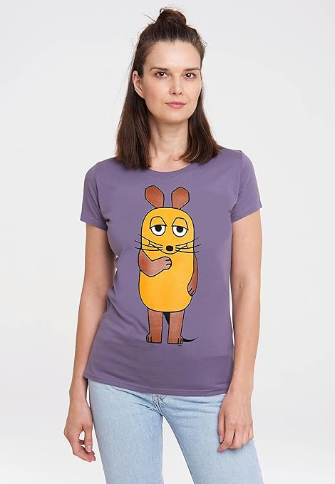 LOGOSHIRT Shirt 'Die Sendung mit der Maus - Maus' in Grijs