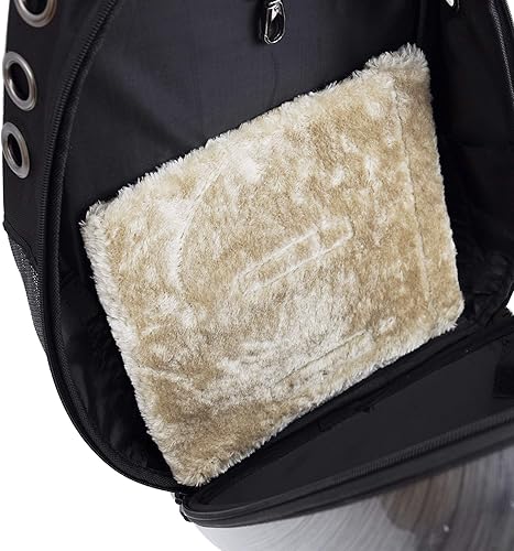 Miniatura 7 de Mochila de burbujas para mascotas desmontable para perros y gatos viajeros con ventana semiesfera y agujeros de ventilación al aire libre para