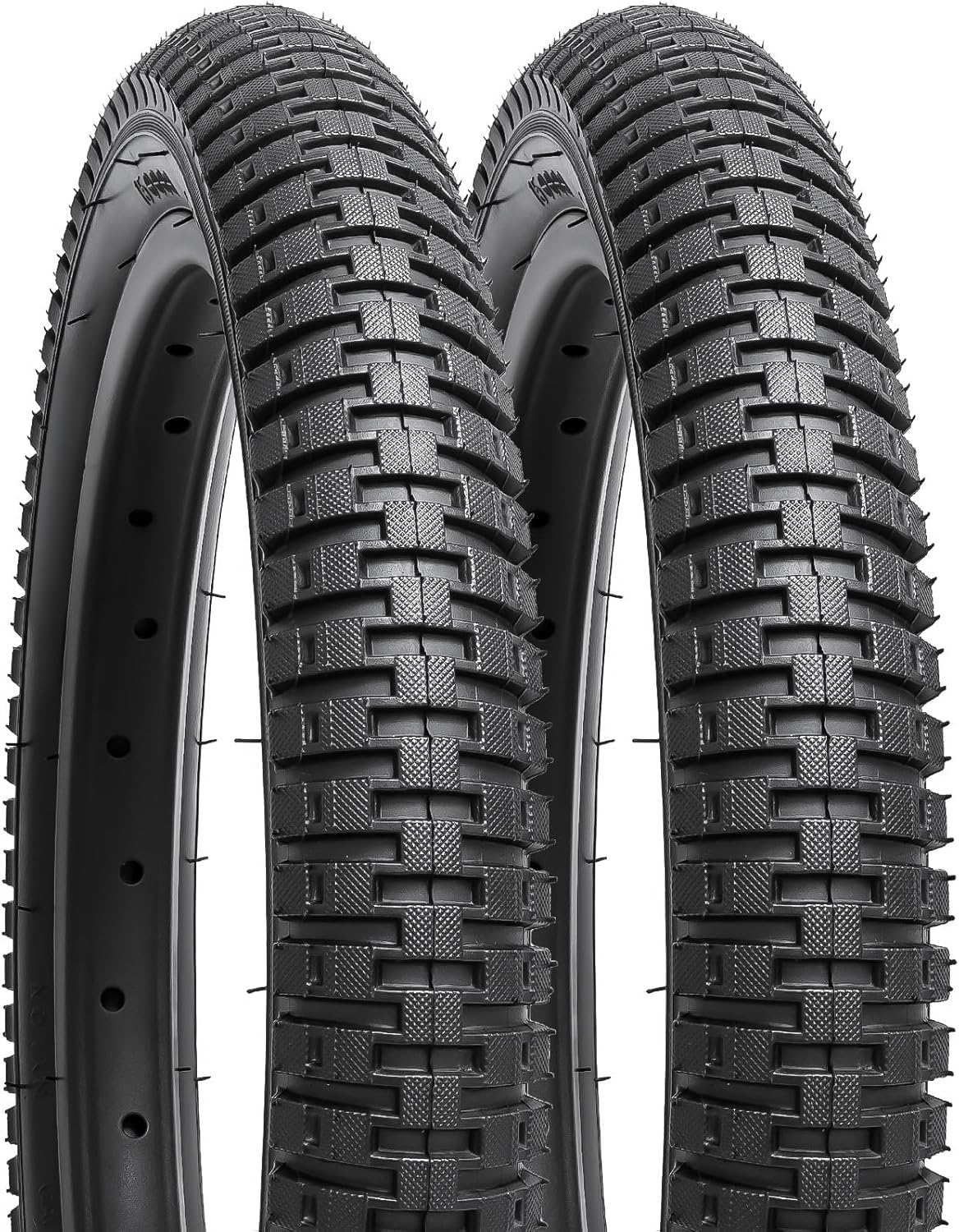 YUNSCM 2-PCS 16" Bike Tires 16x2.125/57-305 Compatible with 16 x 2.125 All-Terrain Directional Tread Bike Bicycle Tires(Y-1105)