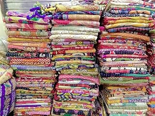 Mycrafts Handmade Indian Kantha Quilt - Vintage Bohemian Patchwork Throw Blanket, Twin 52x80 Inch 100% Cotton