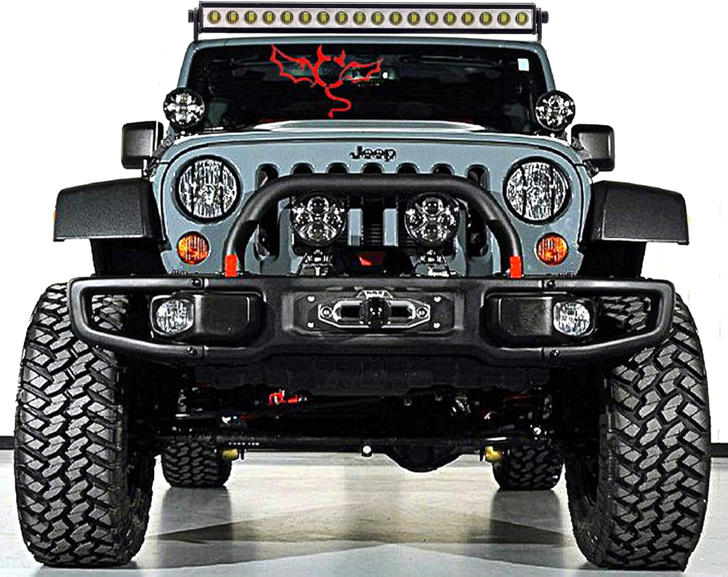 RC Light Bar Led Lights inch Metal Roof Lamp Super Bright Light Kit for TRX4 Traxxas SCX10 90046 D90 Axial RGT R96 1/8,1/10/,1/12,1/16,1/18 RC Crawler Car (53mm)