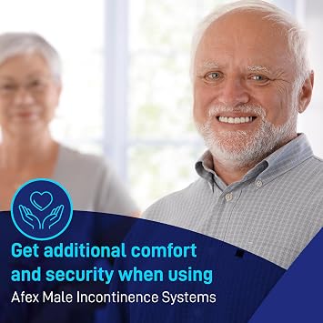 Afex Secure Wraps 4-Pack - Comfort & Security for Male Incontinence Systems, Cotton - Absorbs 15mL - Ideal for Active & Night Use with Afex Incontinence Products