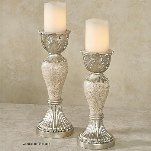 Miniatura 2 de Juego de 2 portavelas Aurelleigh Classic Ivory (2 unidades)