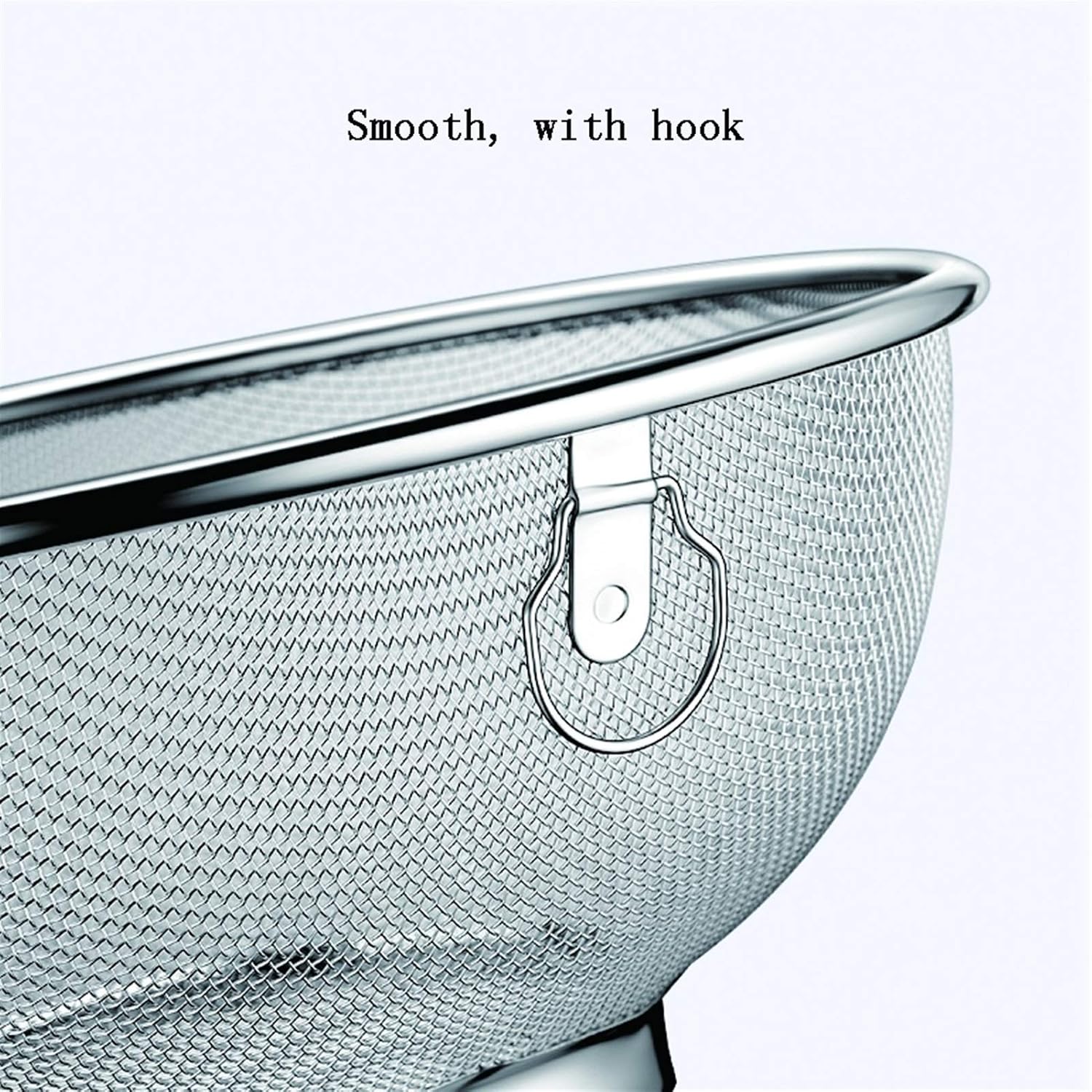 Draining Rack Double-Layer Large-Capacity Colander, Stainless Steel Fine Strainer Drain Rack for Washing Fruits and Vegetables, Filtering Pasta and Rice Drainage Rack(18cm)