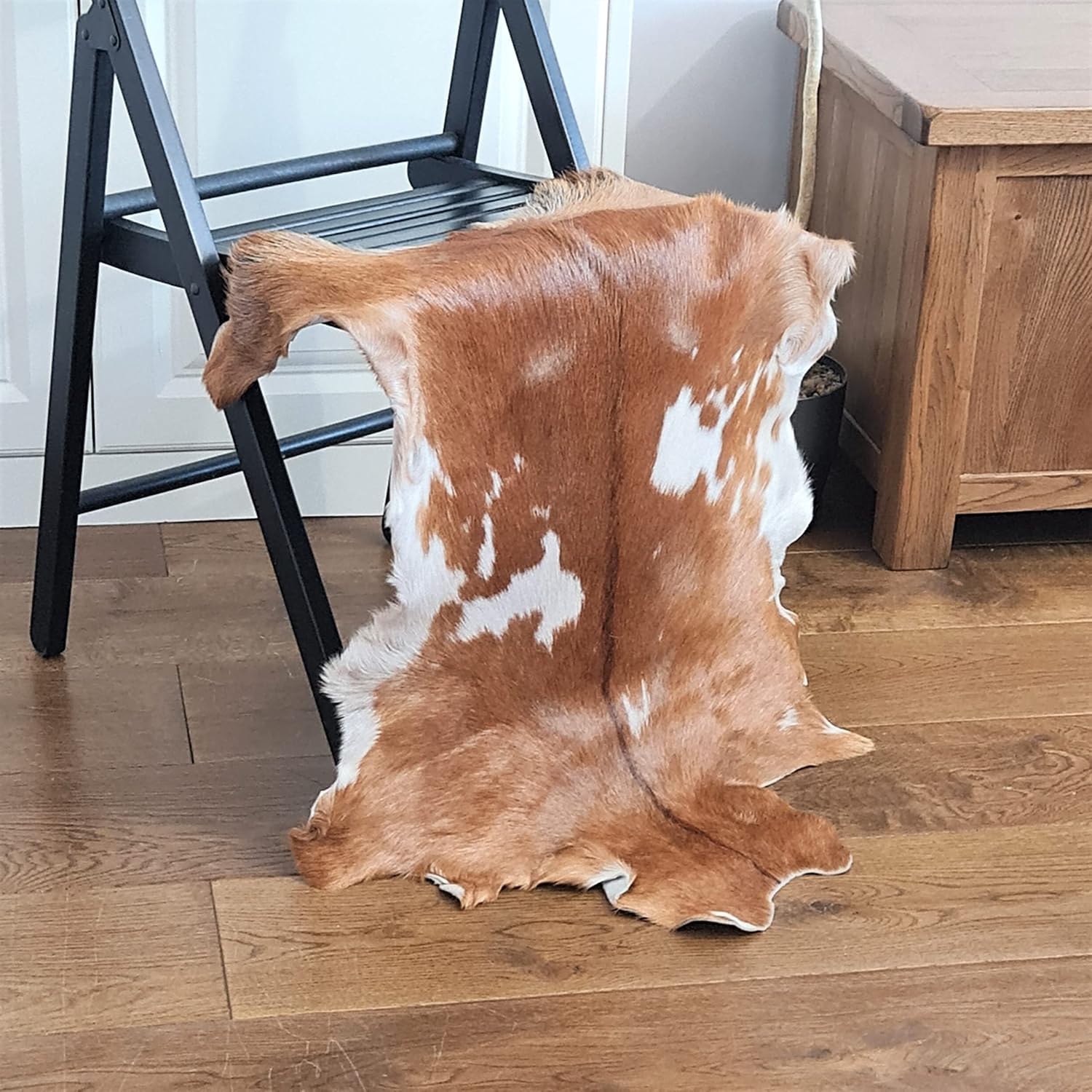 Peau de chèvre Tons exotiques Tapis en cuir véritable - France