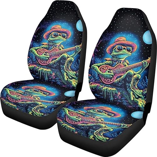 Miniatura 8 de Bison - Juego completo de 2 fundas para asiento de automóvil, con estampado de bandera americana, fundas de asiento de cubo, accesorios interiores